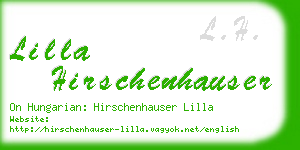 lilla hirschenhauser business card